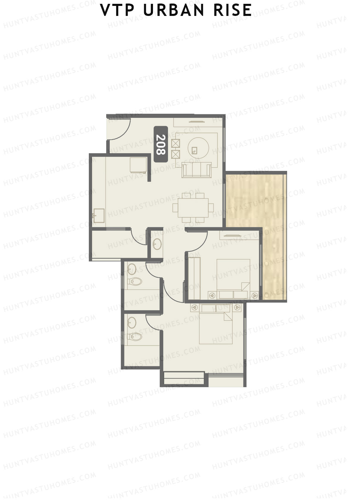 VTP Urban Rise Wing B Unit 8 Floor Plan