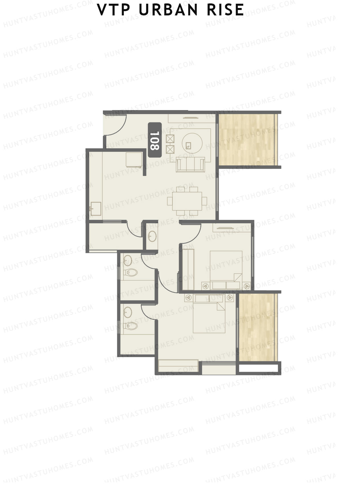 VTP Urban Rise Wing B Unit 8 Floor Plan