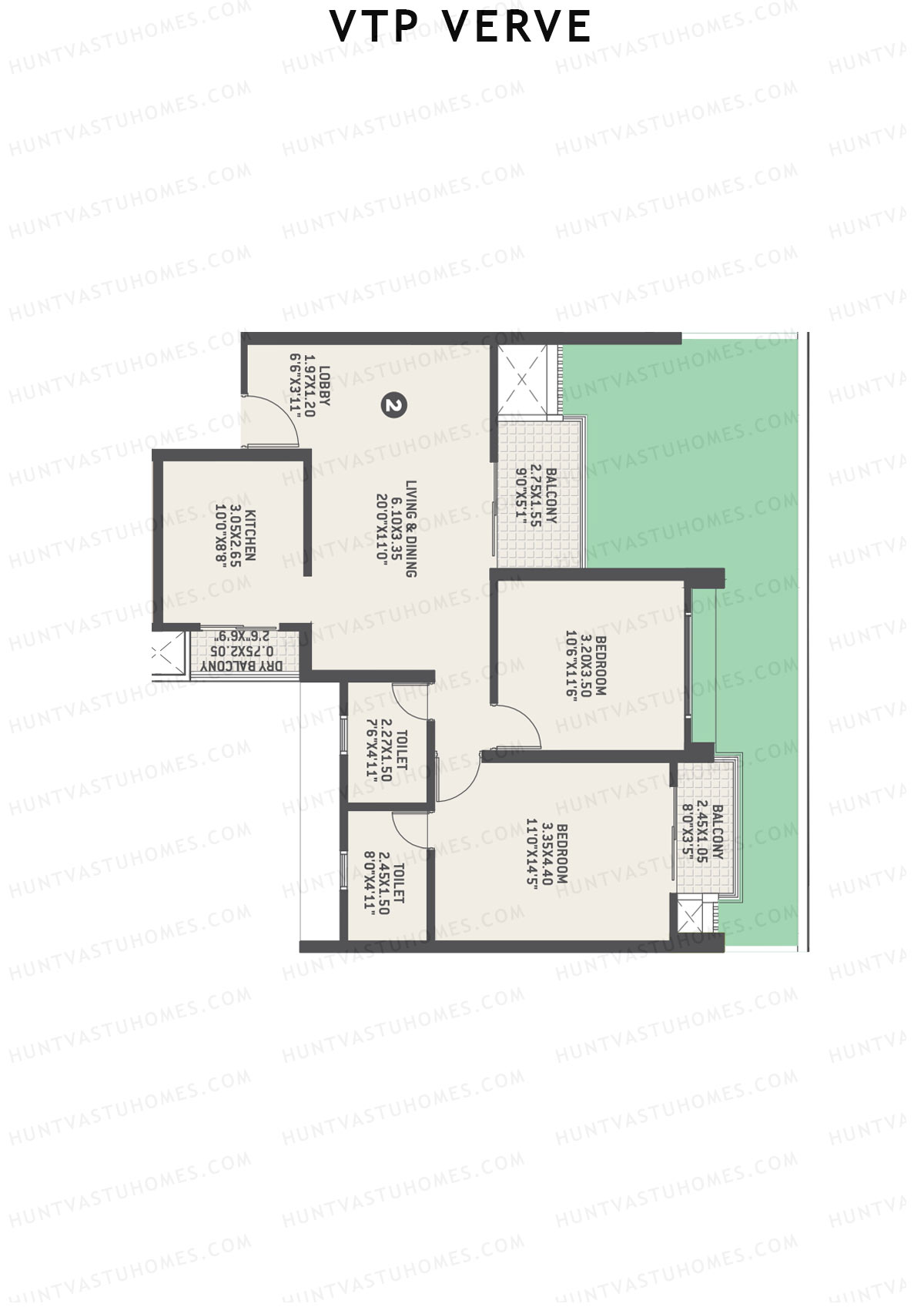 VTP Verve Tower 2 Unit 2 Floor Plan