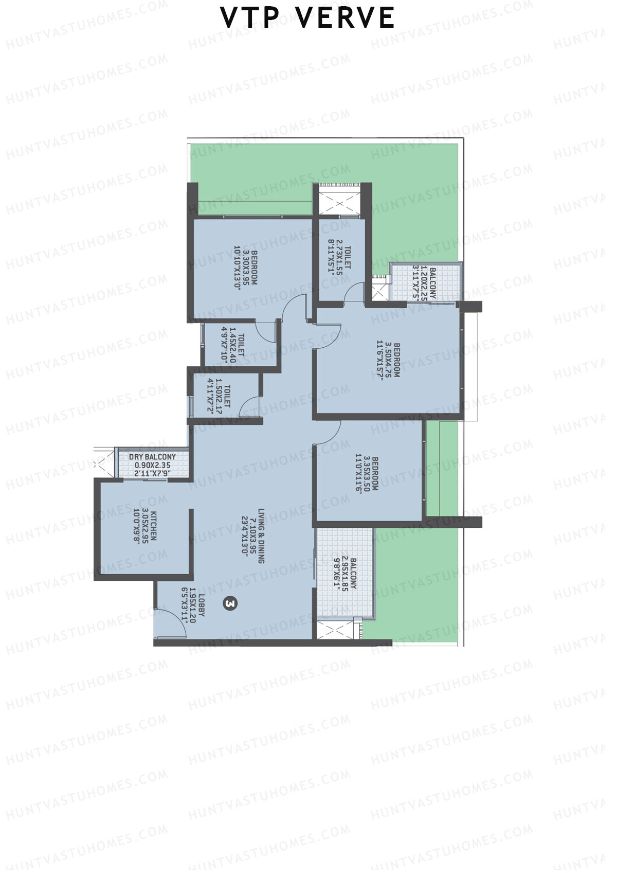 VTP Verve Tower 2 Unit 3 Floor Plan