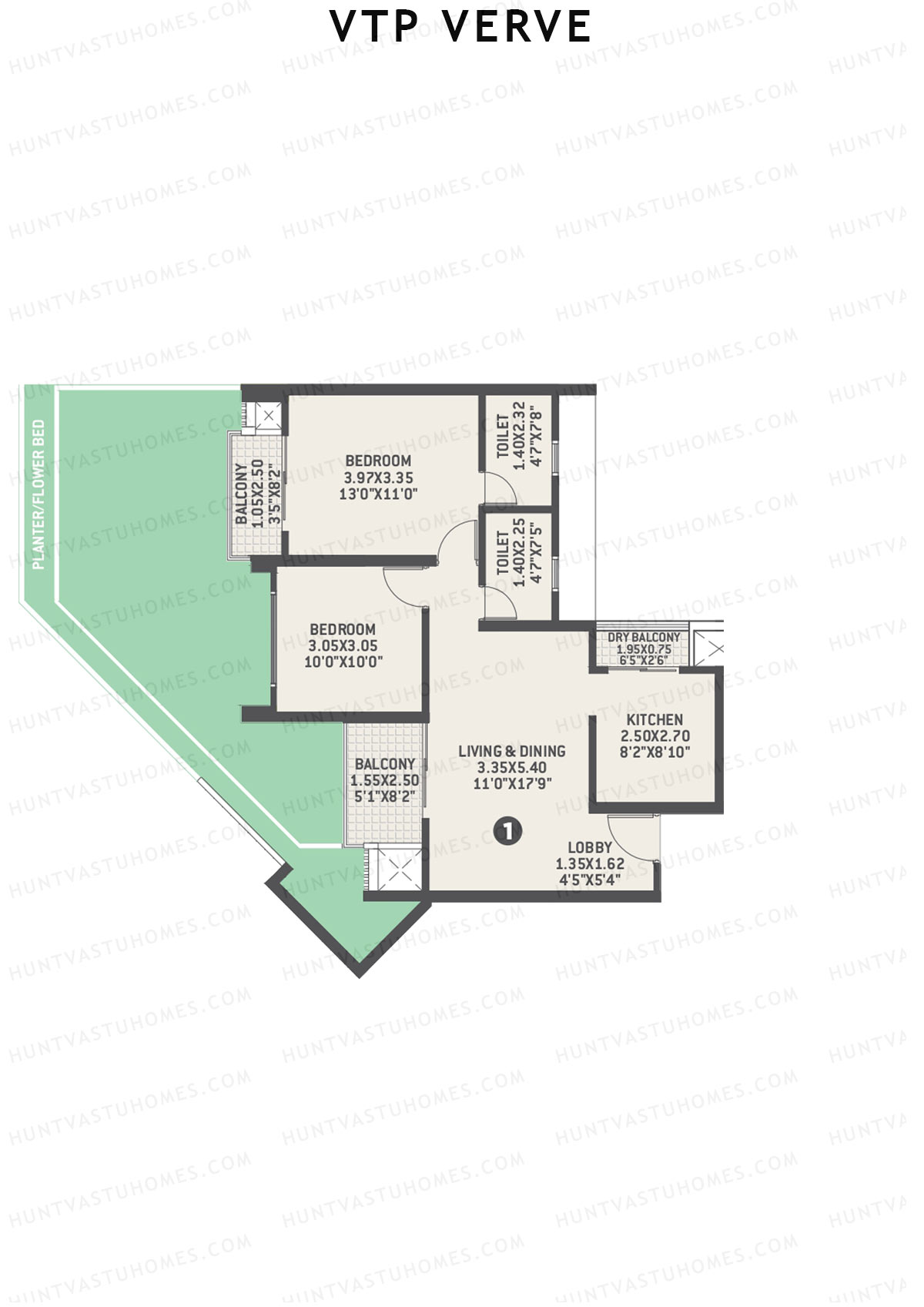 VTP Verve Tower 3 Unit 1 Floor Plan