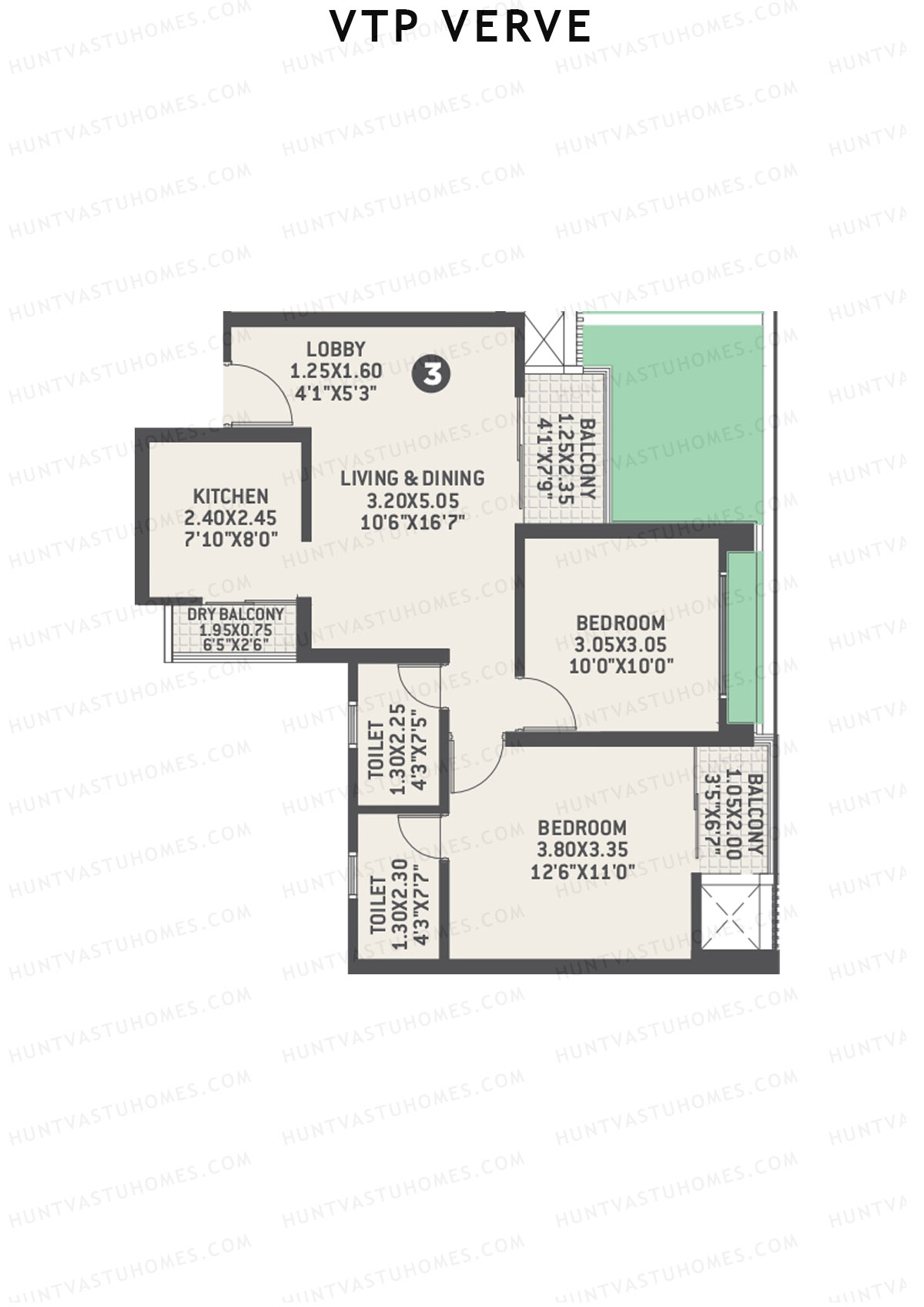 VTP Verve Tower 3 Unit 3 Floor Plan