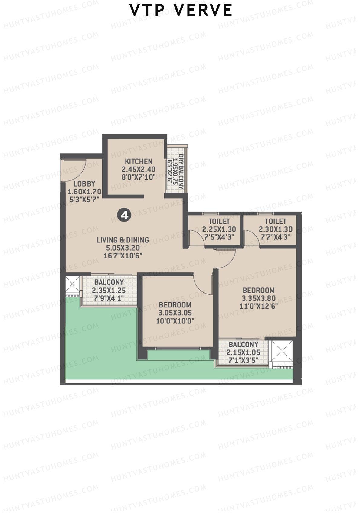 VTP Verve Tower 3 Unit 4 Floor Plan