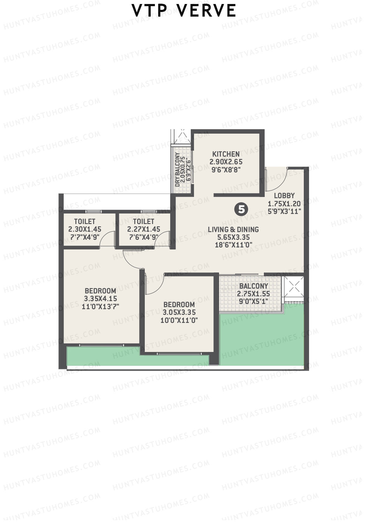 VTP Verve Tower 3 Unit 5 Floor Plan