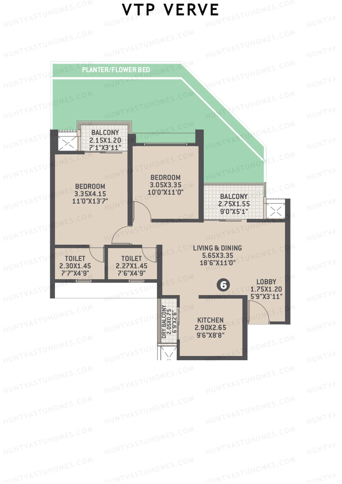 VTP Verve Tower 3 Unit 6 Floor Plan