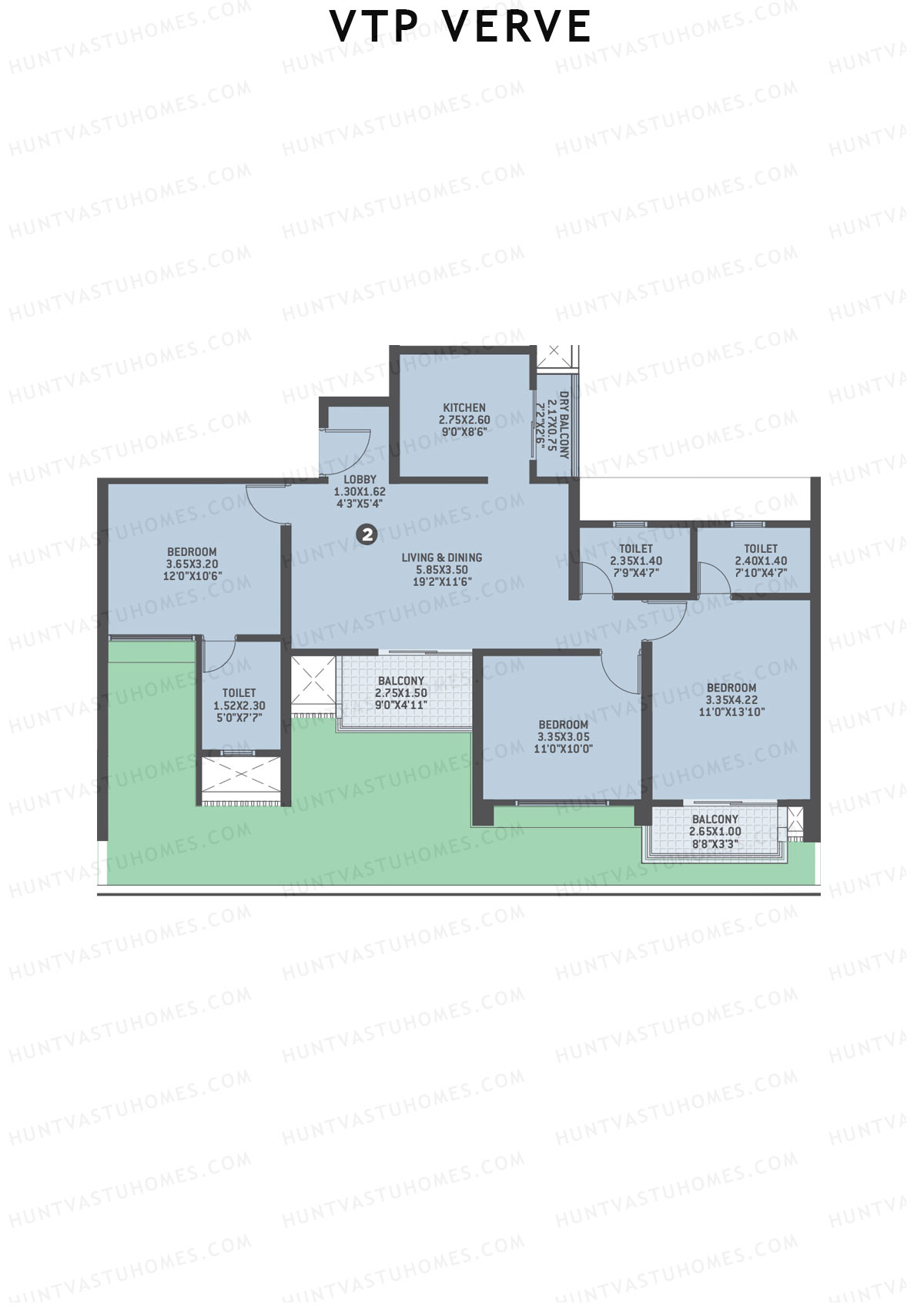 VTP Verve Tower 4 Unit 2 Floor Plan