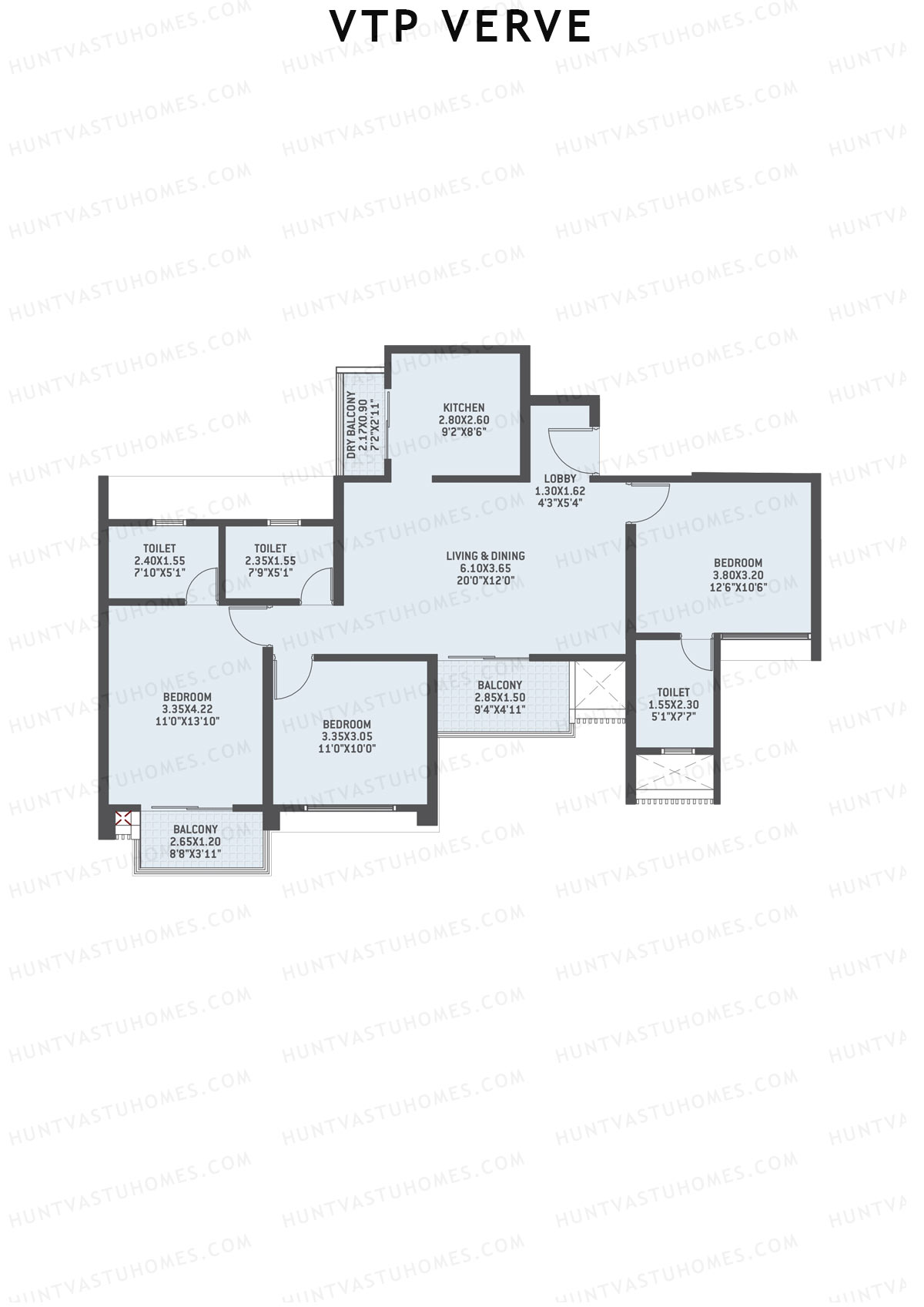 VTP Verve Tower 4 Unit 3 Floor Plan