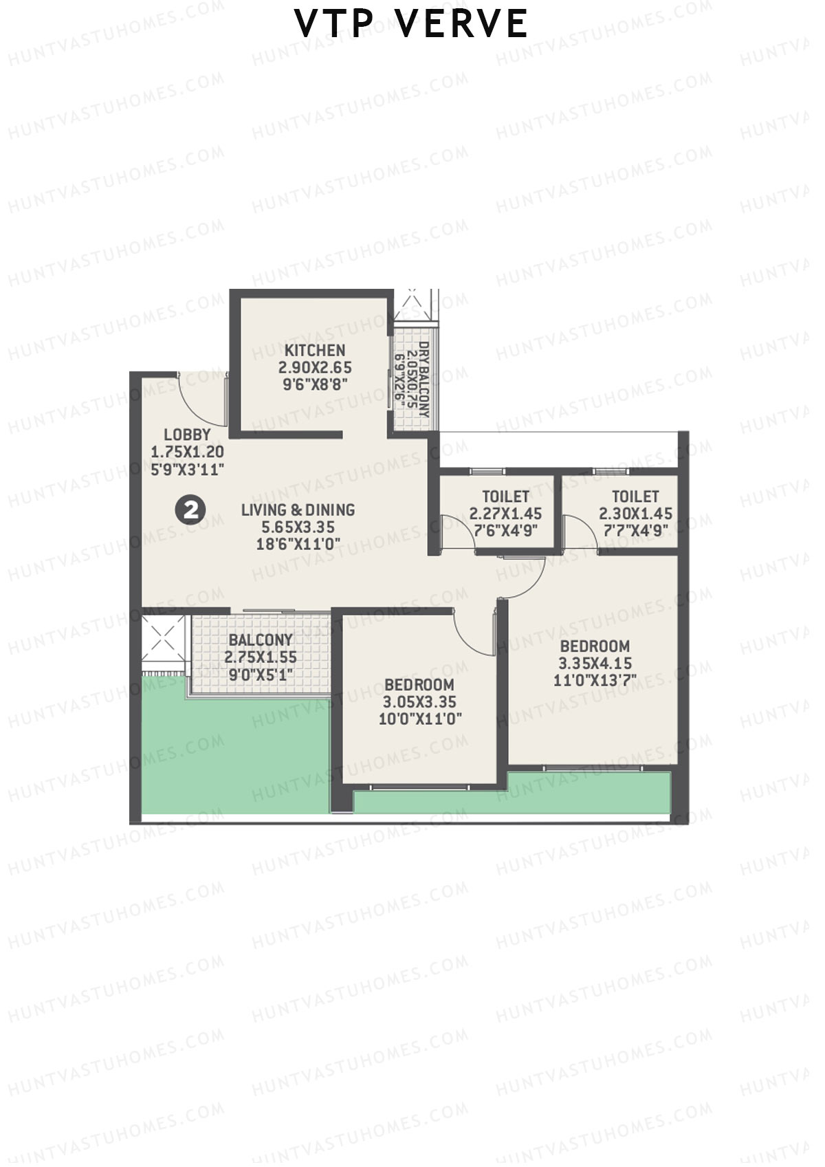 VTP Verve Tower 5 Unit 2 Floor Plan