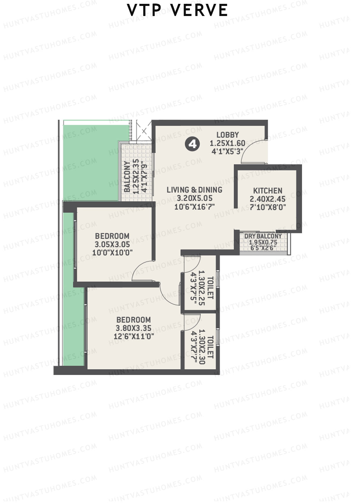 VTP Verve Tower 5 Unit 4 Floor Plan