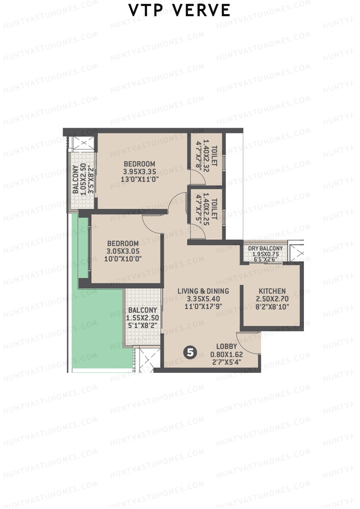 VTP Verve Tower 5 Unit 5 Floor Plan