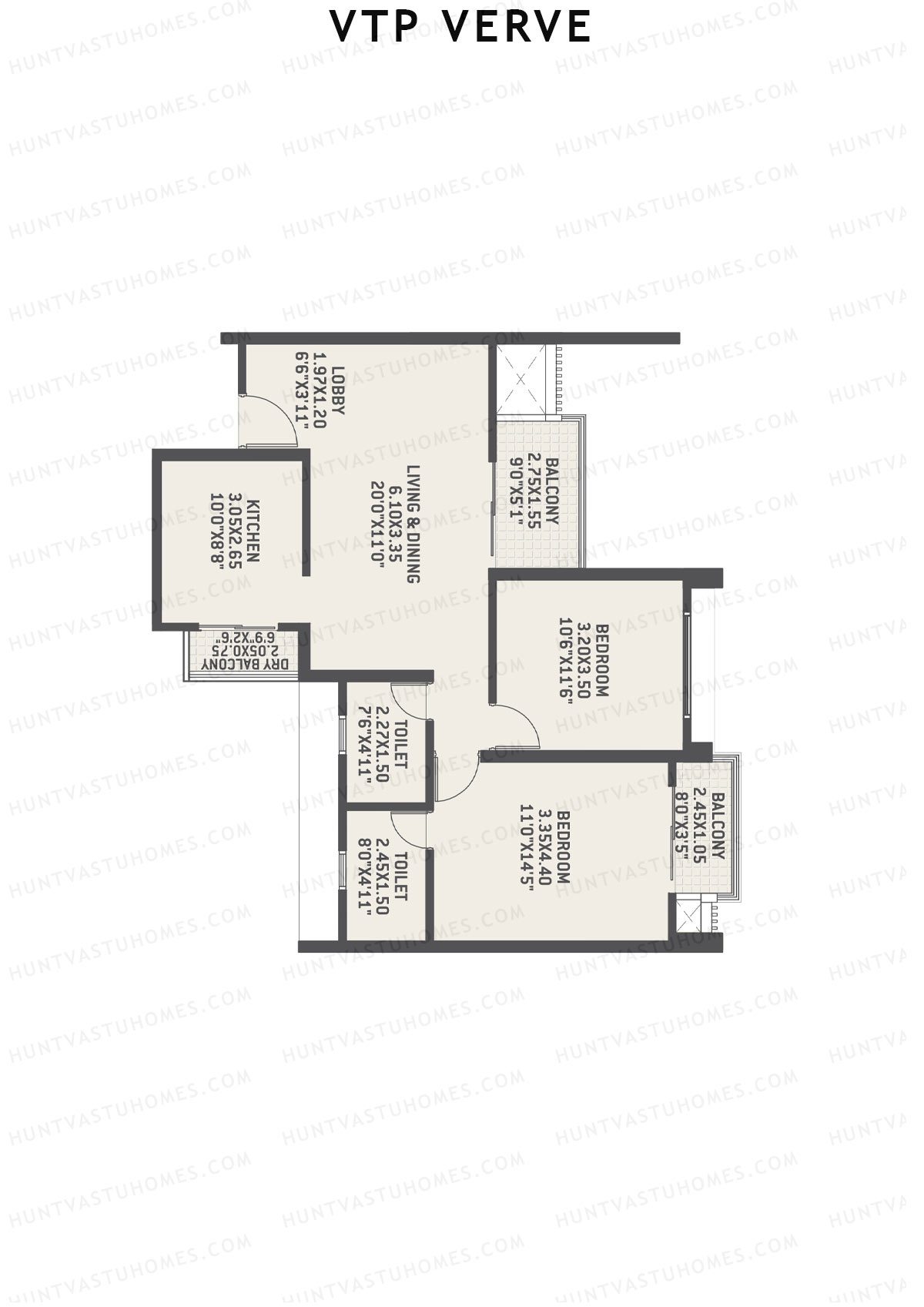 VTP Verve Tower 6 Unit 1 Floor Plan