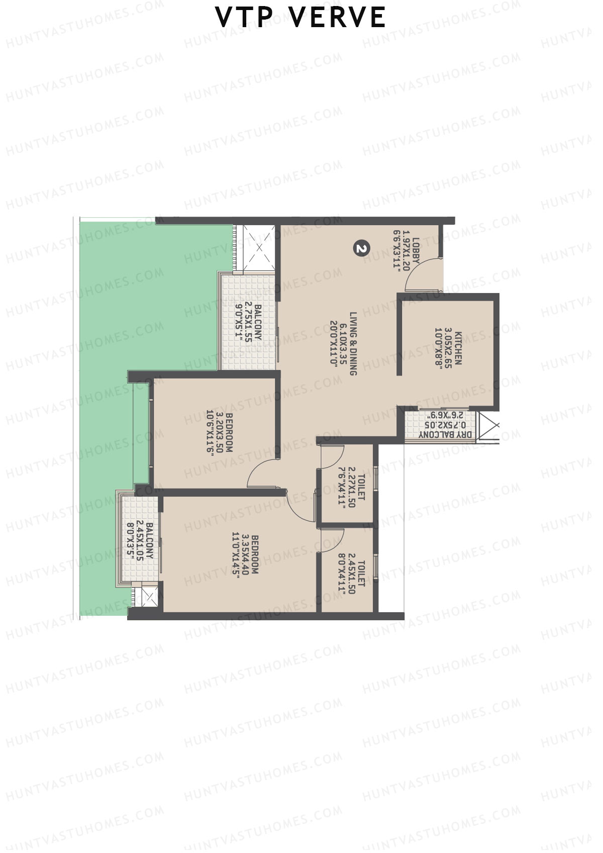 VTP Verve Tower 6 Unit 2 Floor Plan