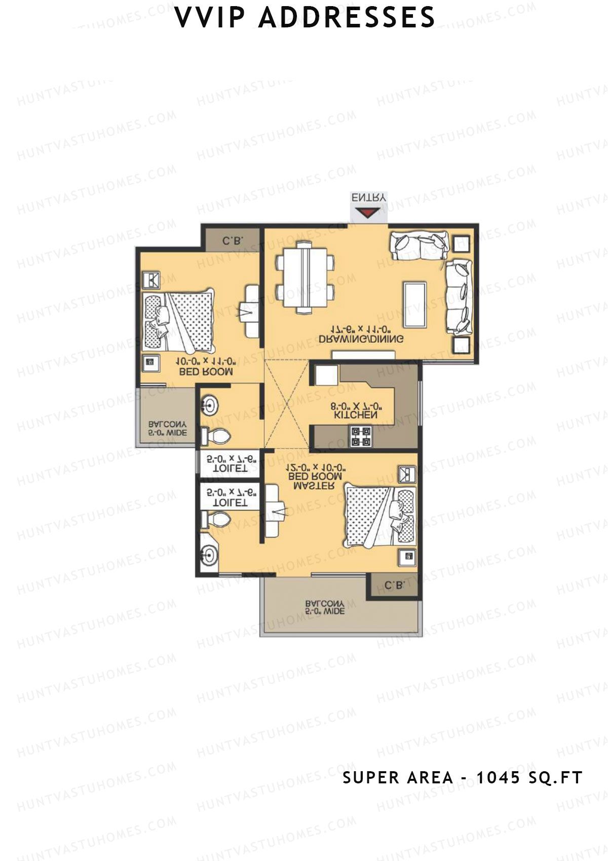 Vvip Addresses Block K Unit 2 (Type F) Floor Plan