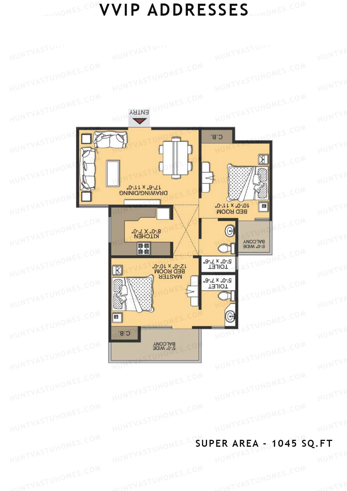Vvip Addresses Block K Unit 3 (Type F) Floor Plan