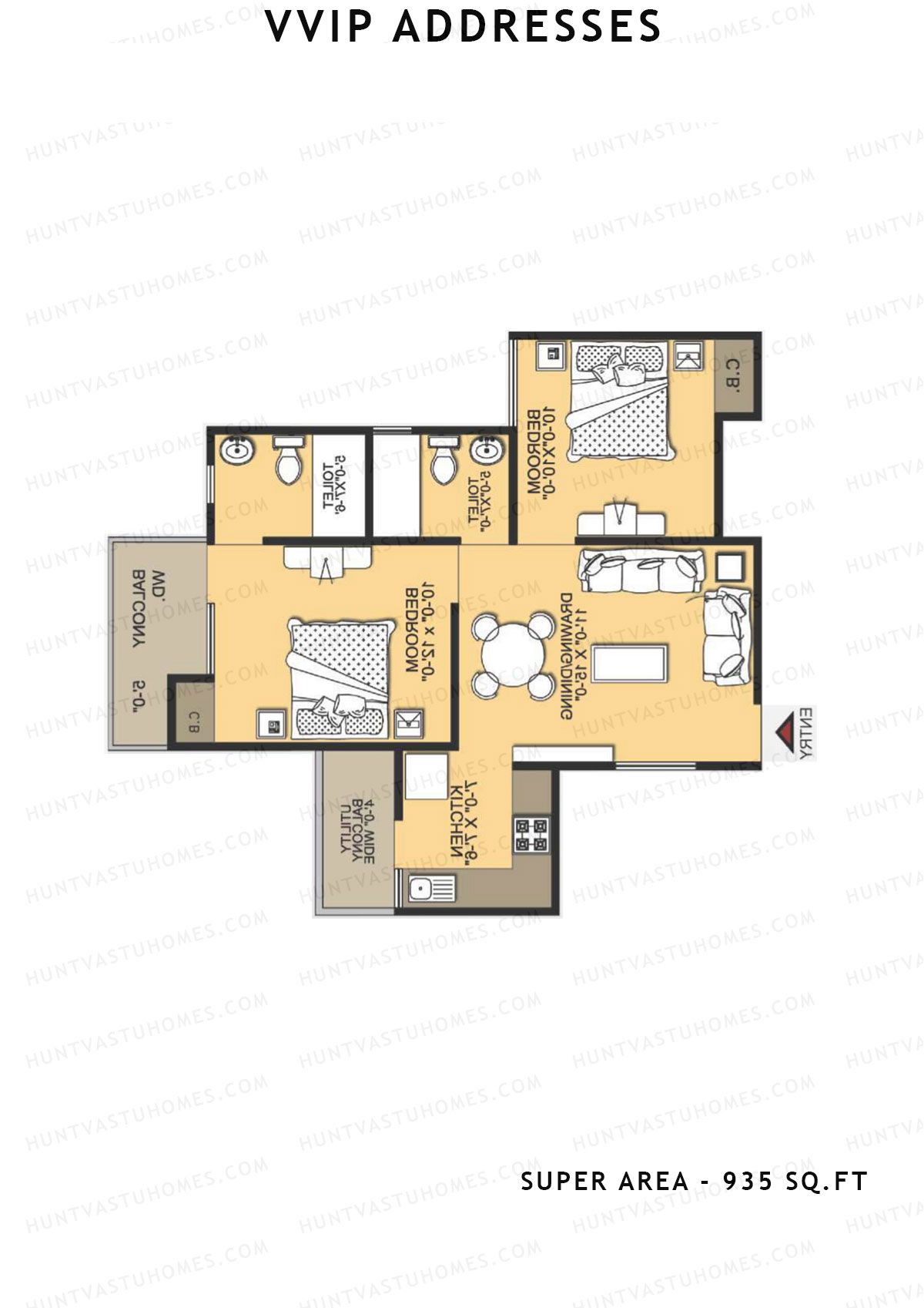 Vvip Addresses Block L Unit 10 (Type G) Floor Plan
