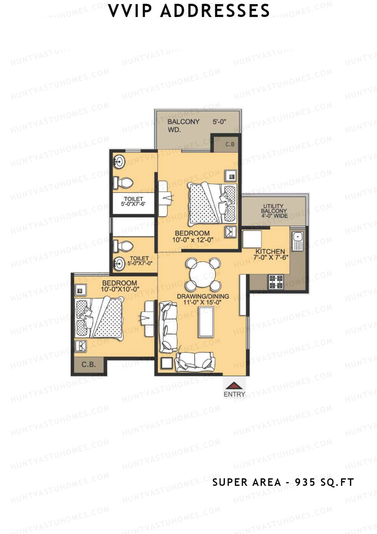 Vvip Addresses Block O Unit 5 (Type G) Floor Plan