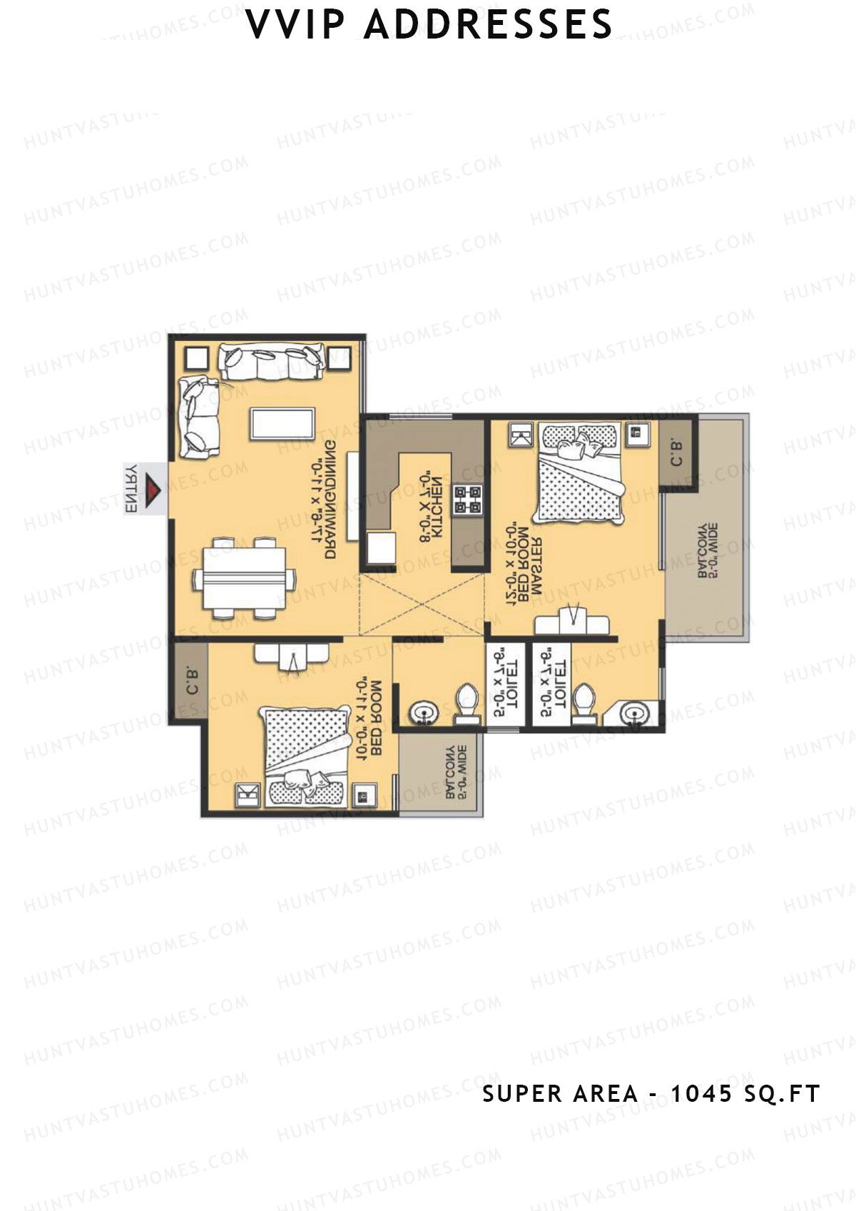Vvip Addresses Block U Unit 6 (Type F) Floor Plan