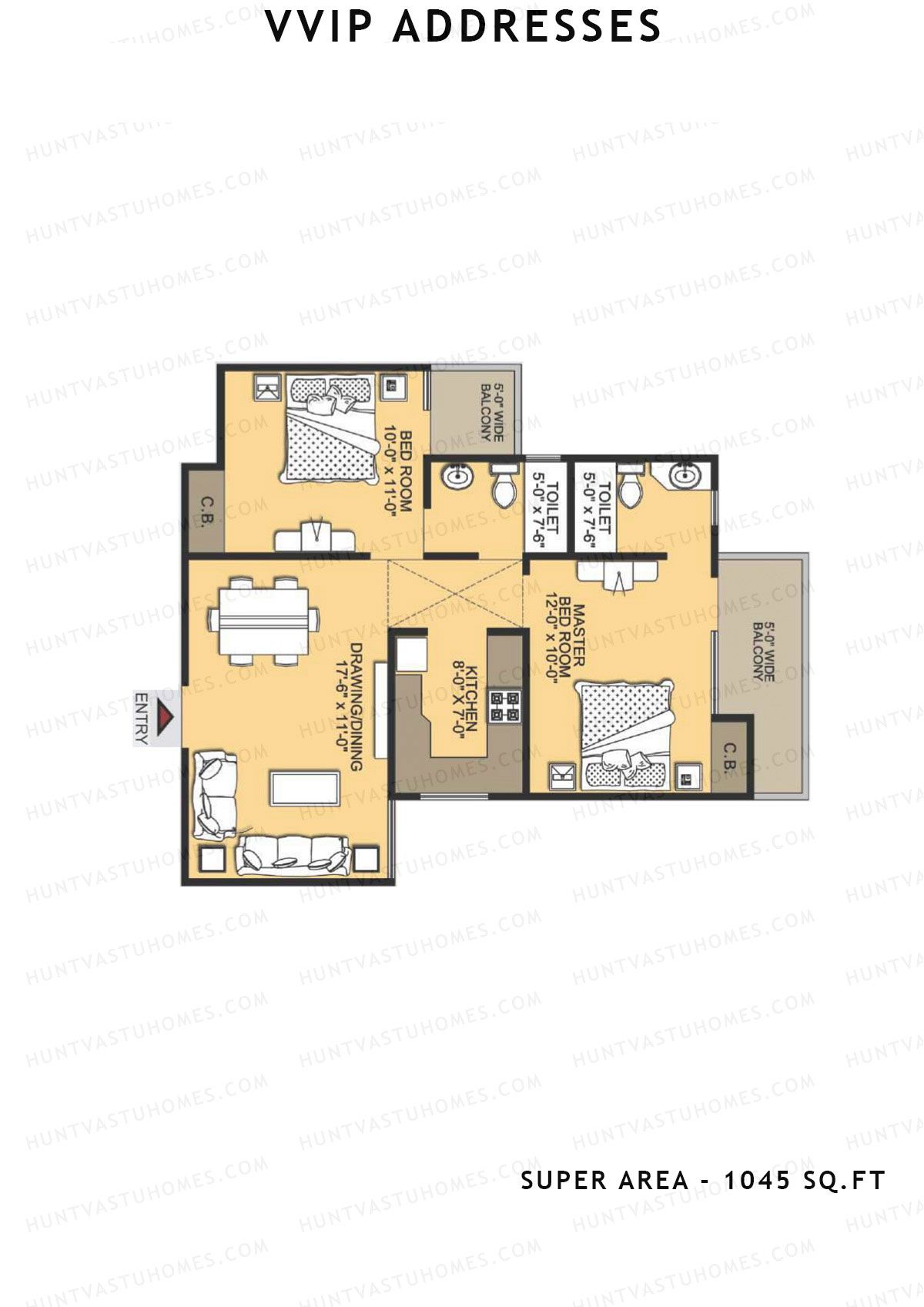 Vvip Addresses Block U Unit 7 (Type F) Floor Plan