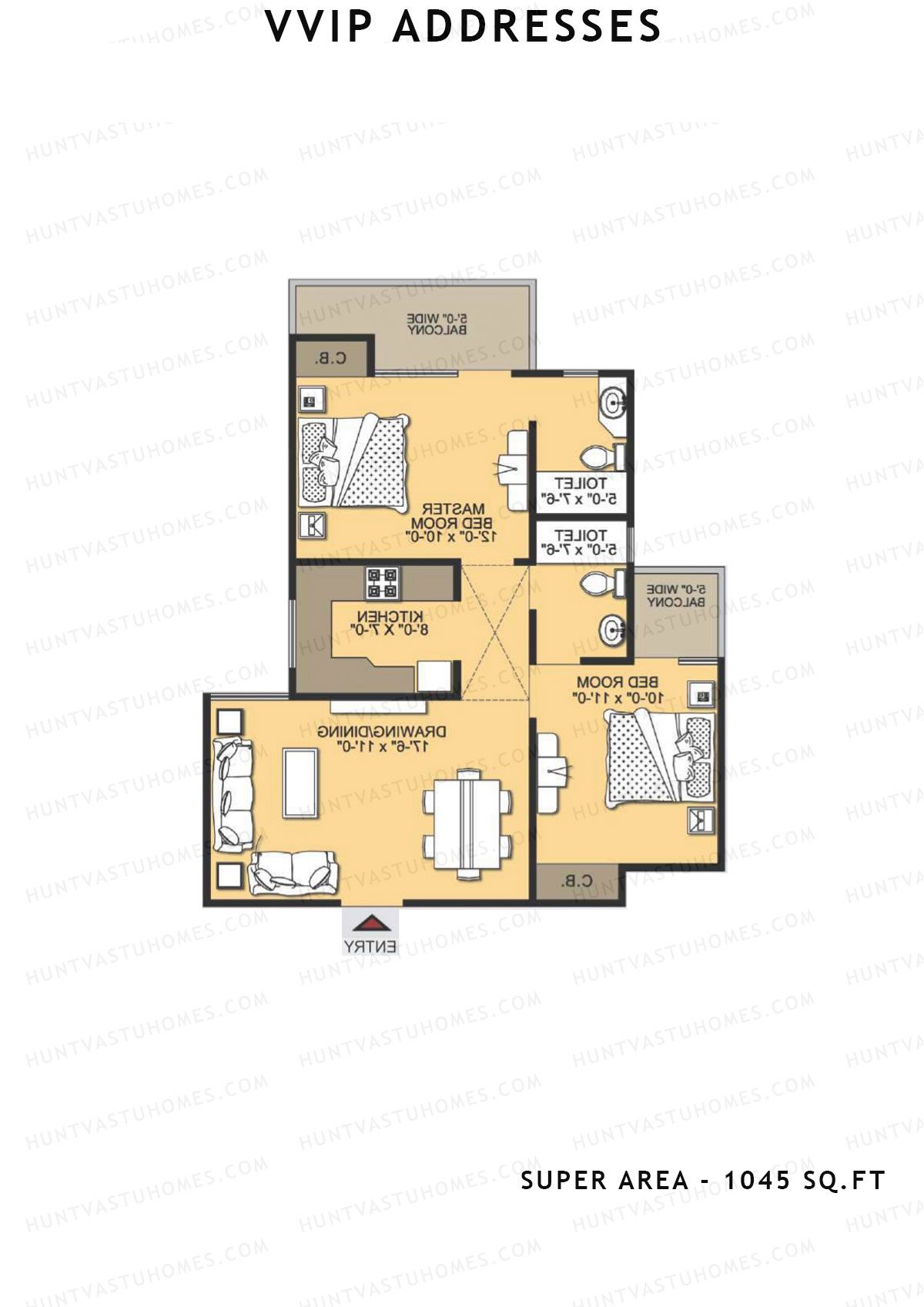Vvip Addresses Block V Unit 5 (Type F) Floor Plan