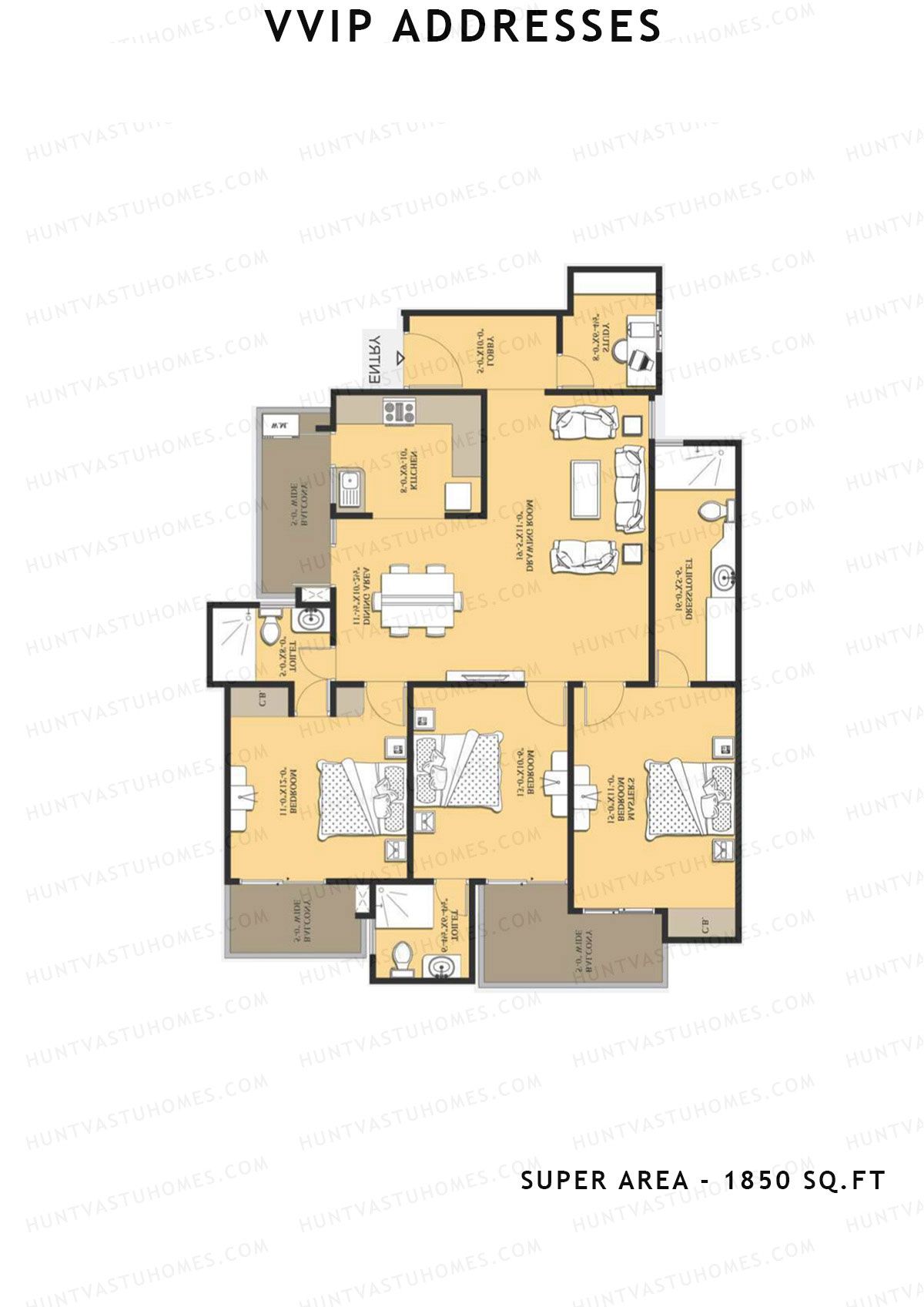 Vvip Addresses Block P Unit 2 (Type C2) Floor Plan