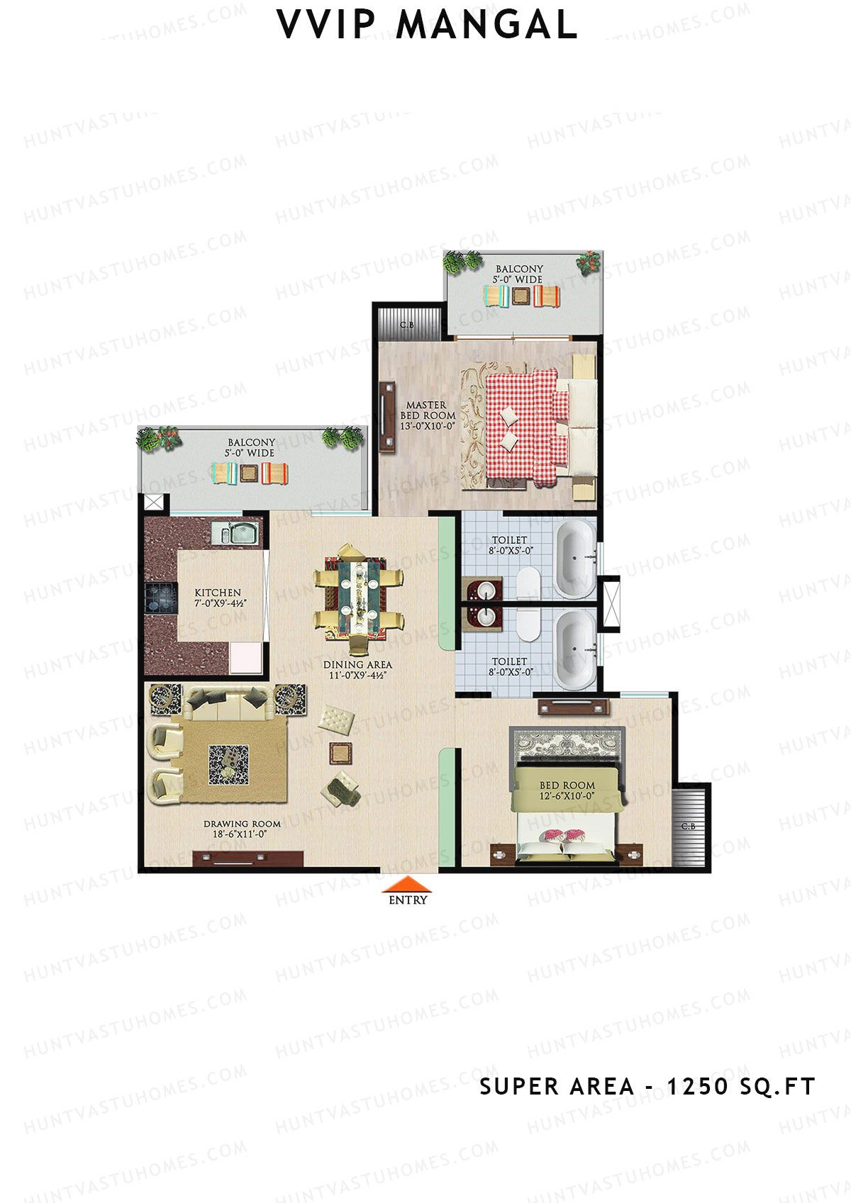Vvip Mangal Block B Unit 5 Floor Plan
