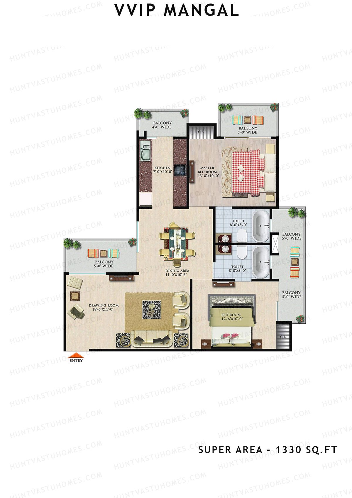 Vvip Mangal Block B Unit 6 Floor Plan