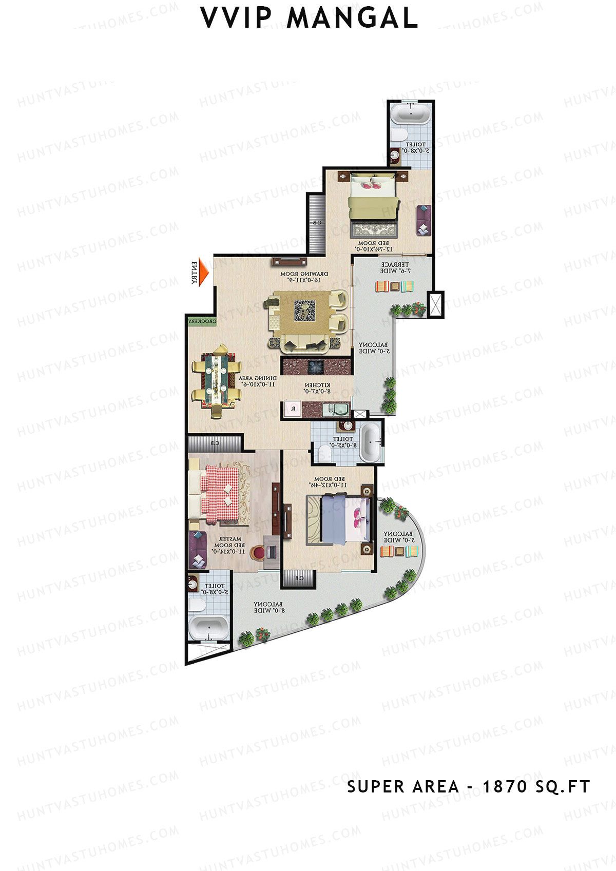 Vvip Mangal Block A Unit 2 Floor Plan