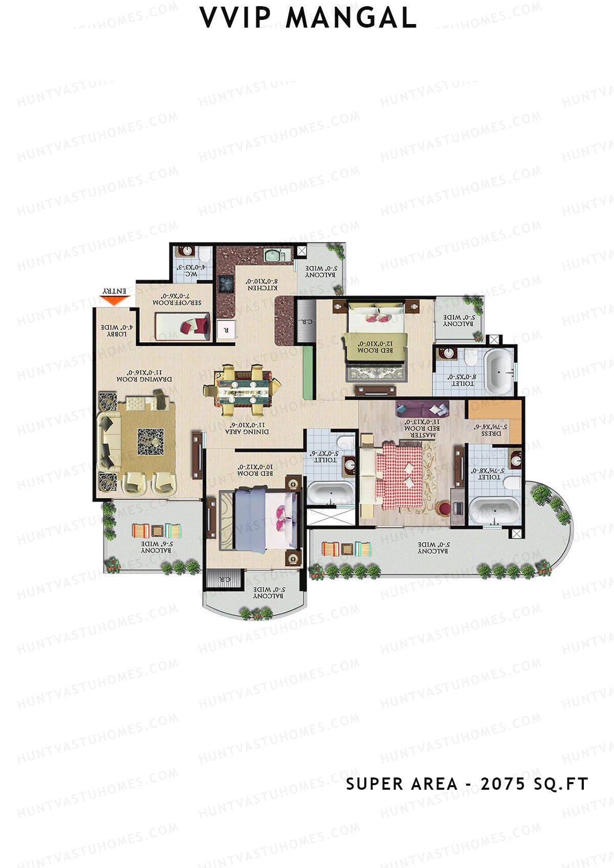 Vvip Mangal Block A Unit 3 Floor Plan