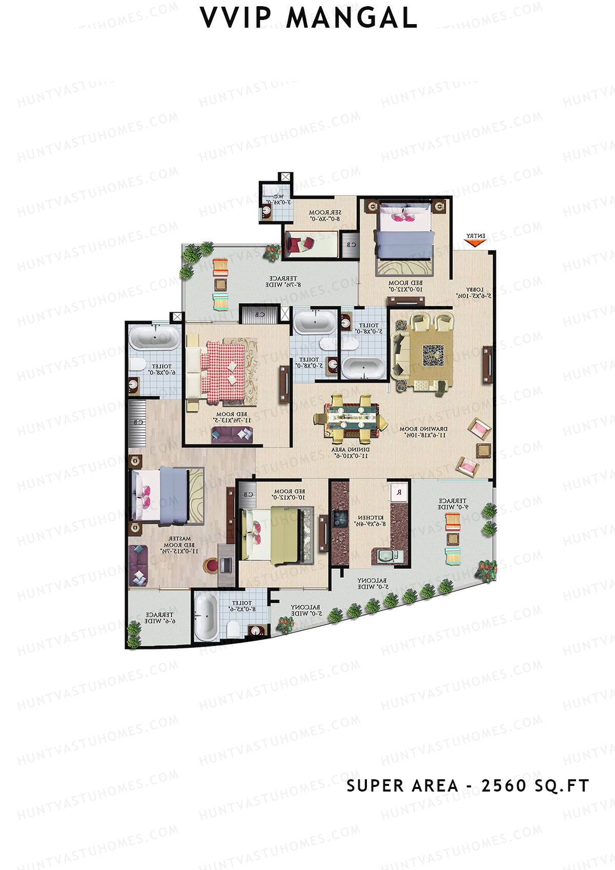 Vvip Mangal Block A Unit 1 Floor Plan
