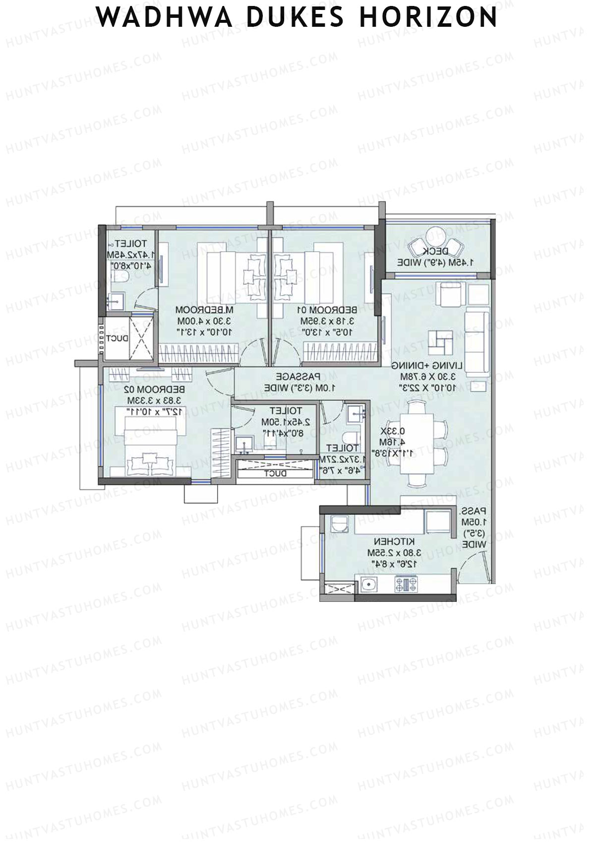Wadhwa Dukes Horizon Wing B Unit 1 Floor Plan