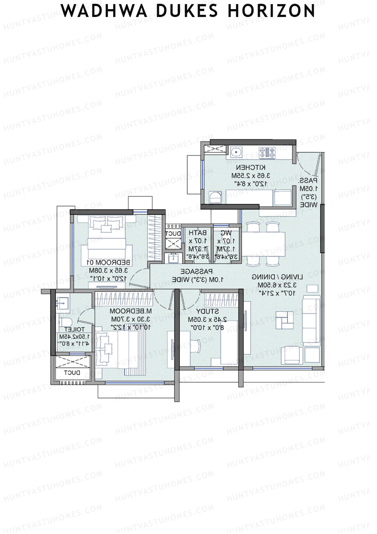 Wadhwa Dukes Horizon Wing B Unit 5 Floor Plan