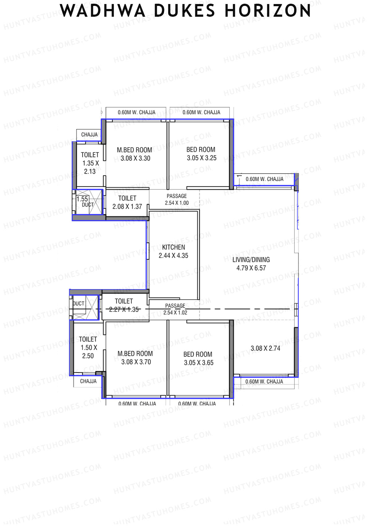 Wadhwa Dukes Horizon Wing B Unit 6 Floor Plan
