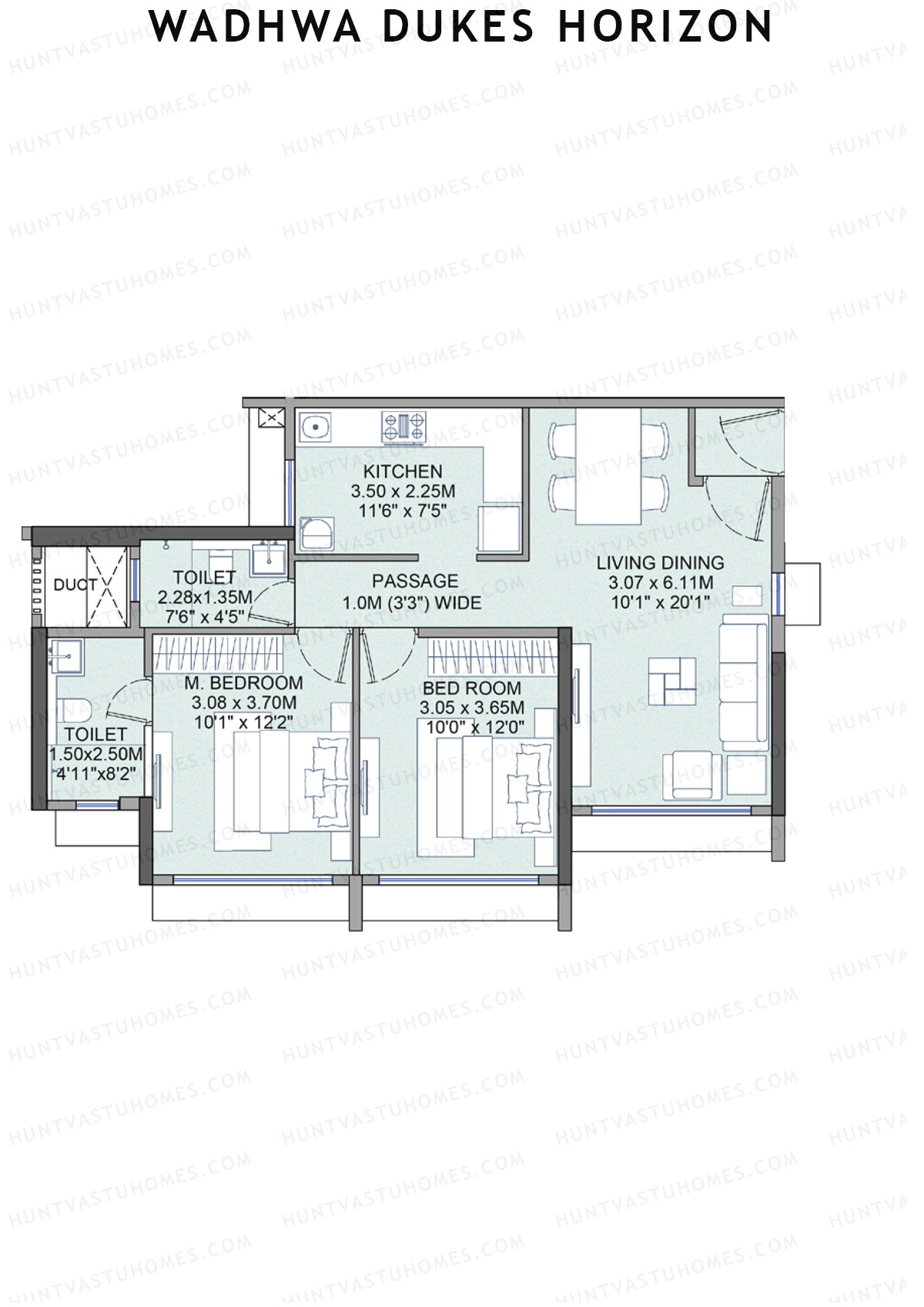 Wadhwa Dukes Horizon Wing B Unit 6 Floor Plan