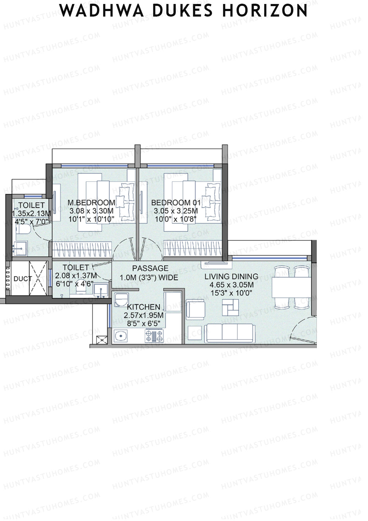 Wadhwa Dukes Horizon Wing B Unit 7 Floor Plan