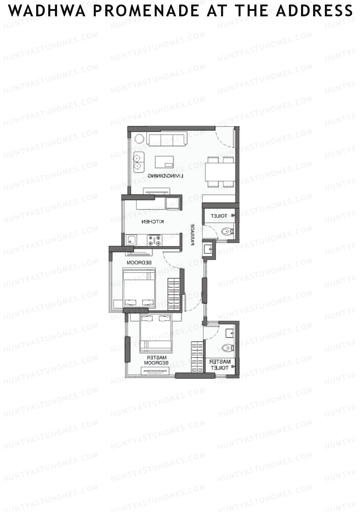 Wadhwa Promenade at The Address Tower 2 Unit 2 Floor Plan