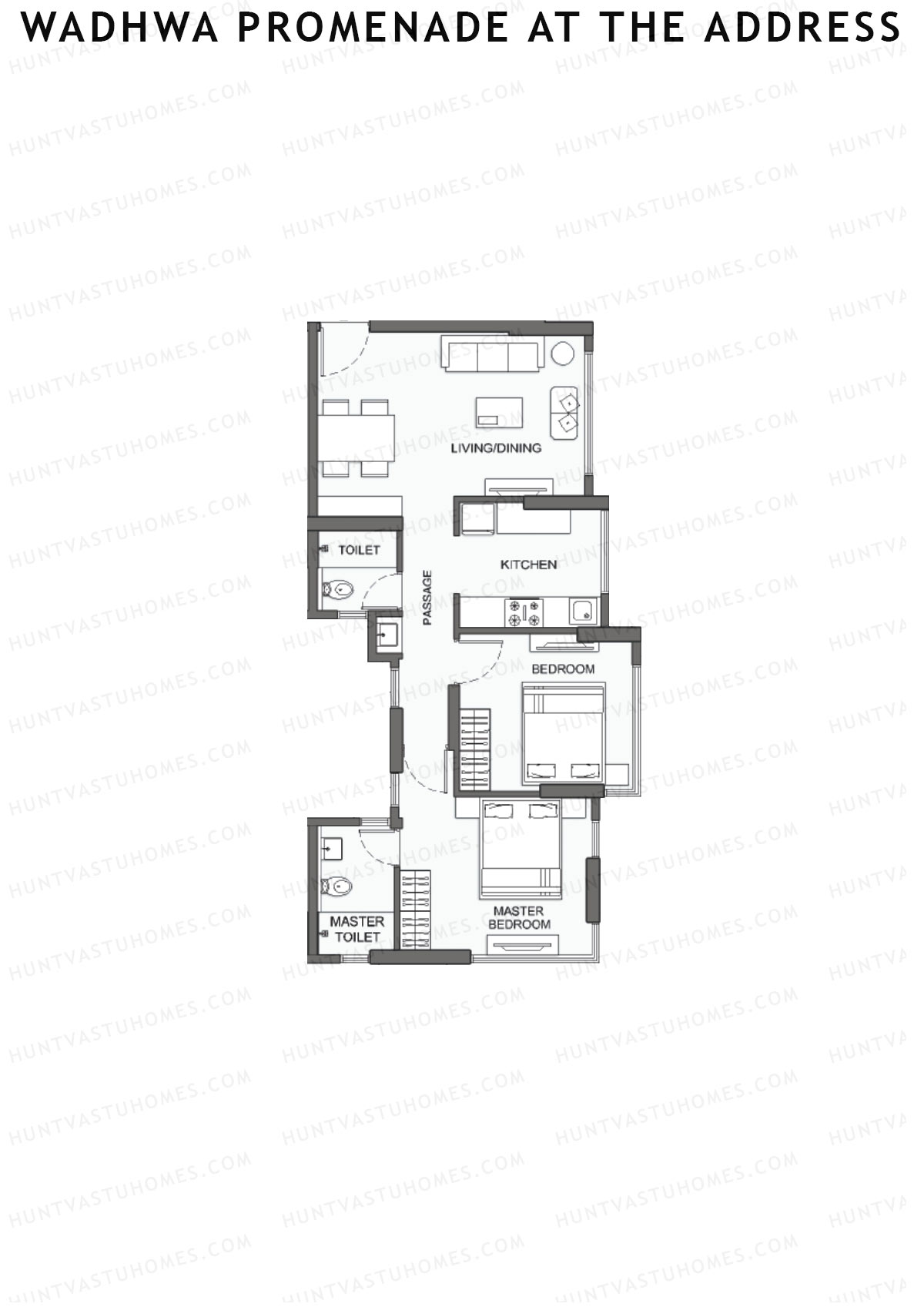 Wadhwa Promenade at The Address Tower 3 Unit 1 Floor Plan