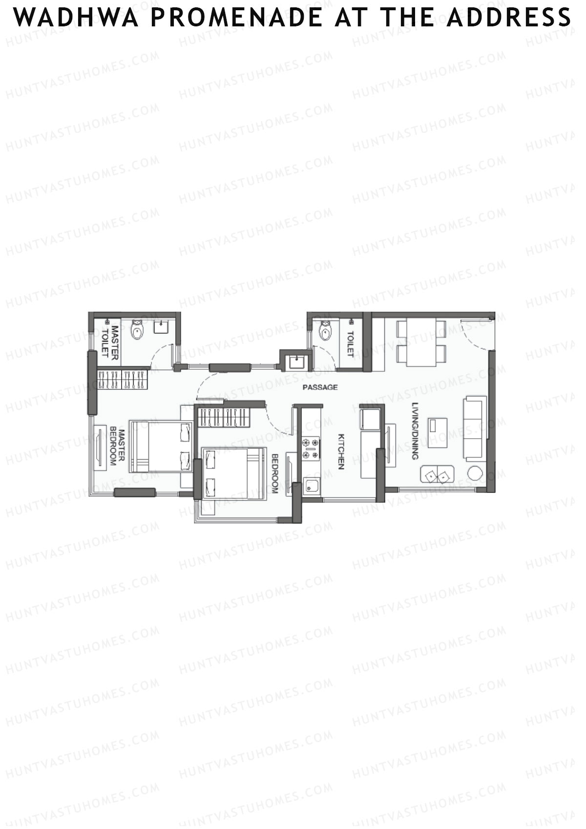 Wadhwa Promenade at The Address Tower 3 Unit 3 Floor Plan