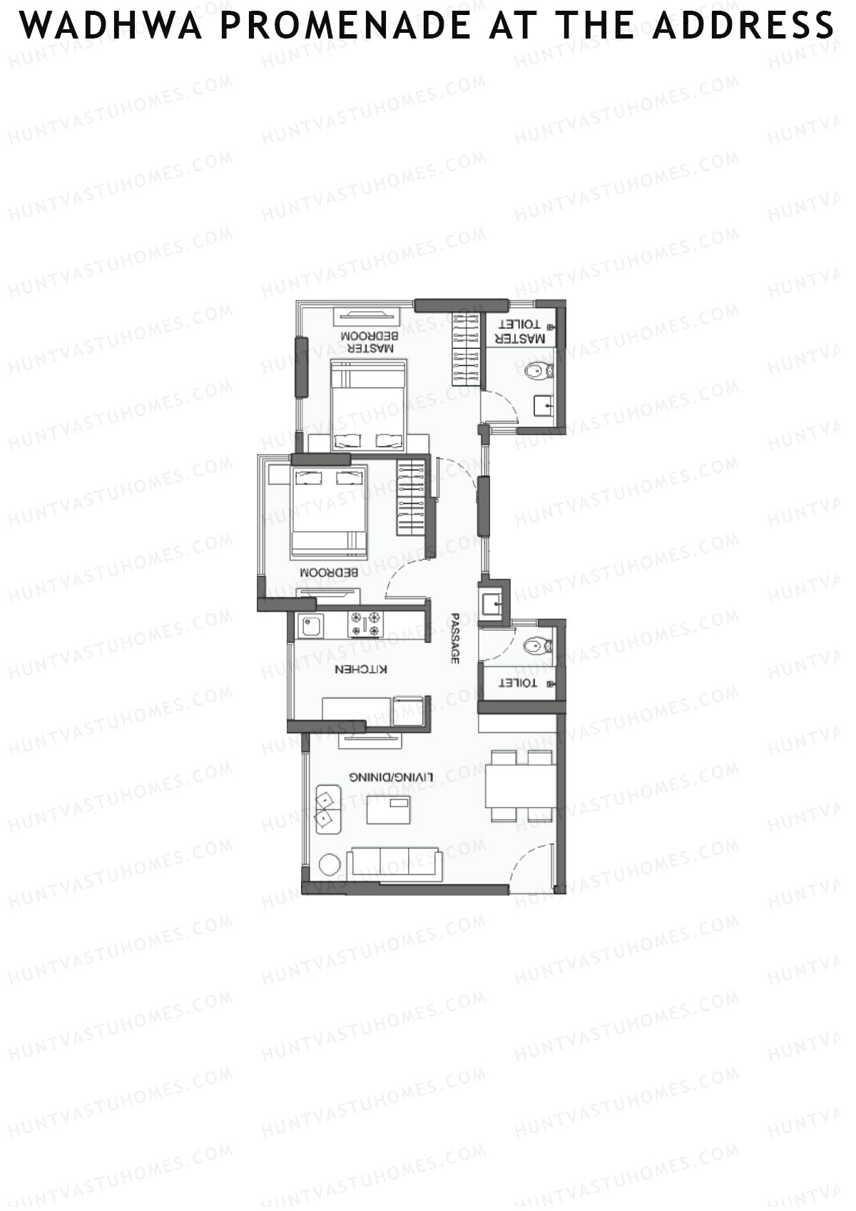 Wadhwa Promenade at The Address Tower 3 Unit 5 Floor Plan