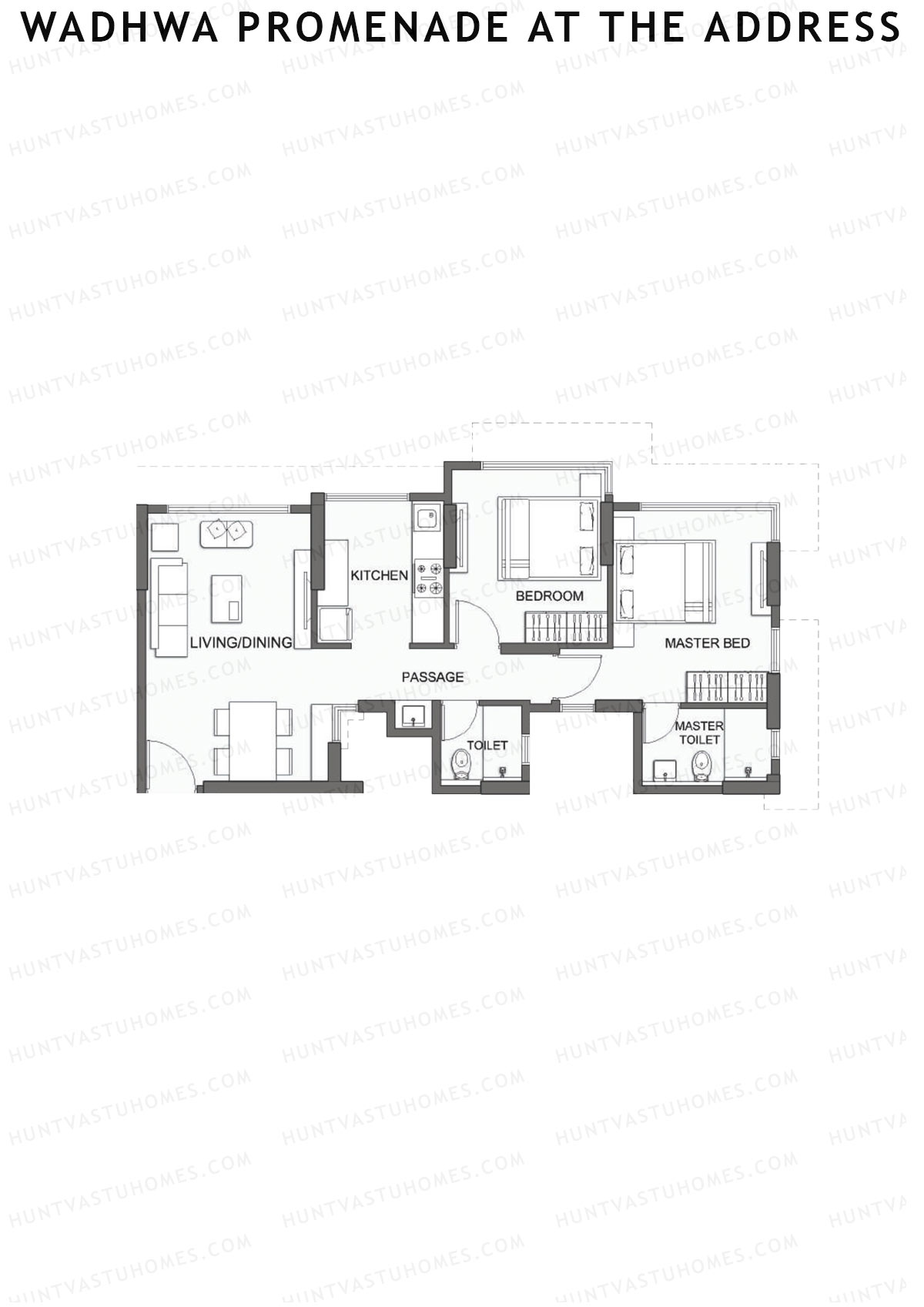 Wadhwa Promenade at The Address Tower 4 Unit 2 Floor Plan