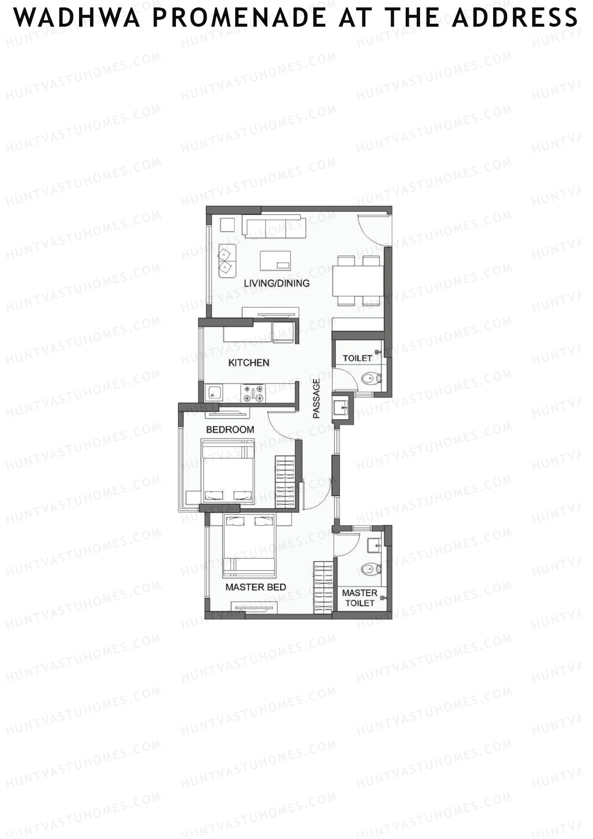 Wadhwa Promenade at The Address Tower 4 Unit 4 Floor Plan