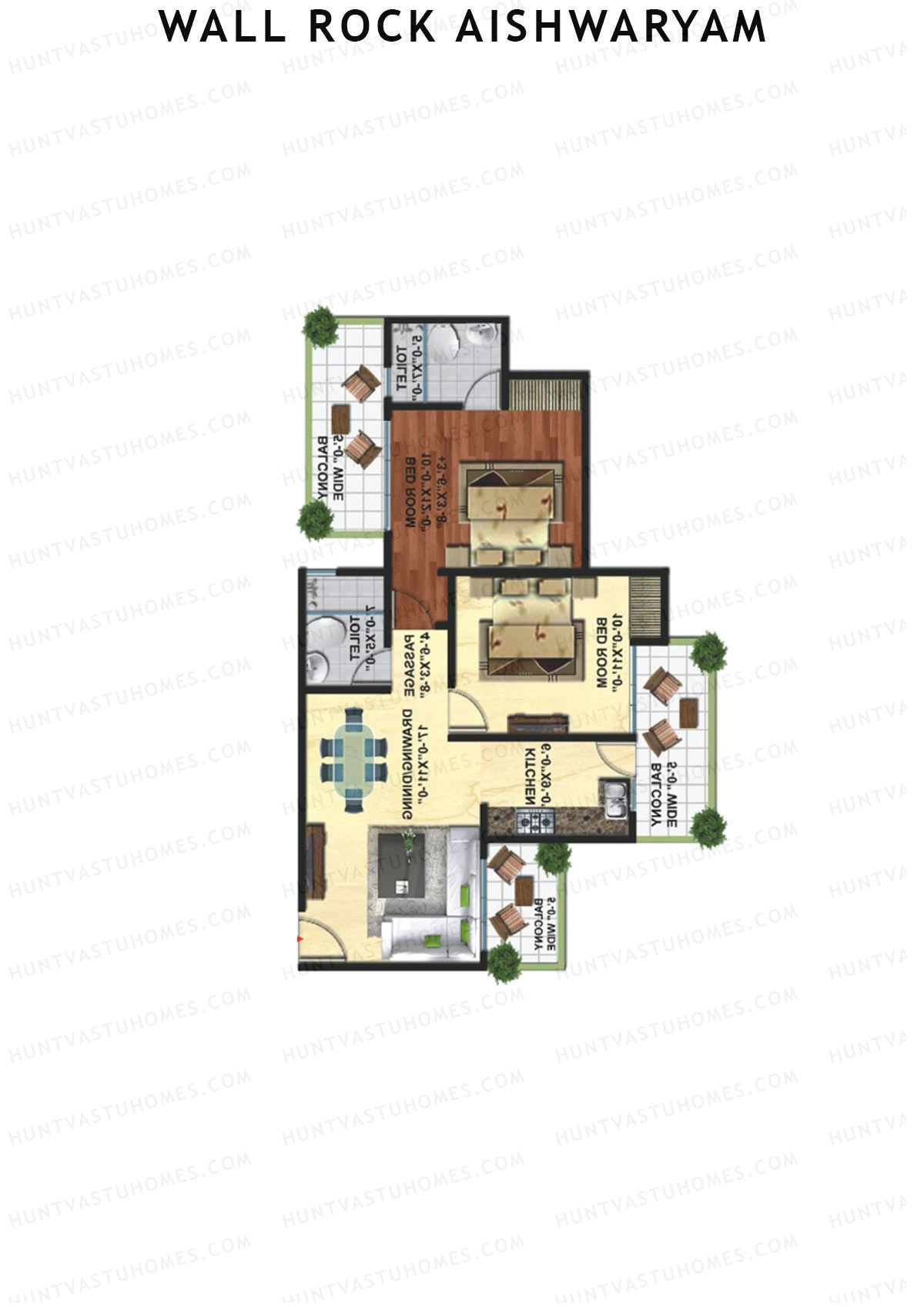 Wall Rock Aishwaryam Tower A Unit 1 Floor Plan