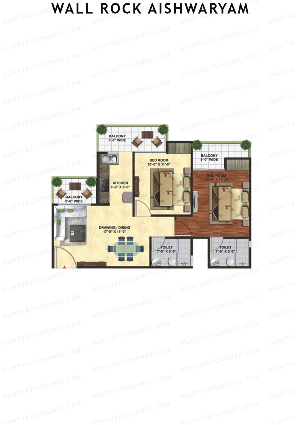 Wall Rock Aishwaryam Tower B Unit 1 Floor Plan