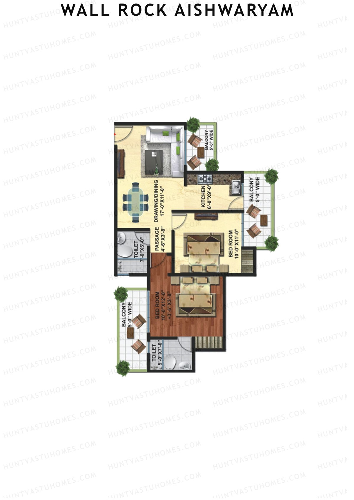 Wall Rock Aishwaryam Tower B Unit 4 Floor Plan