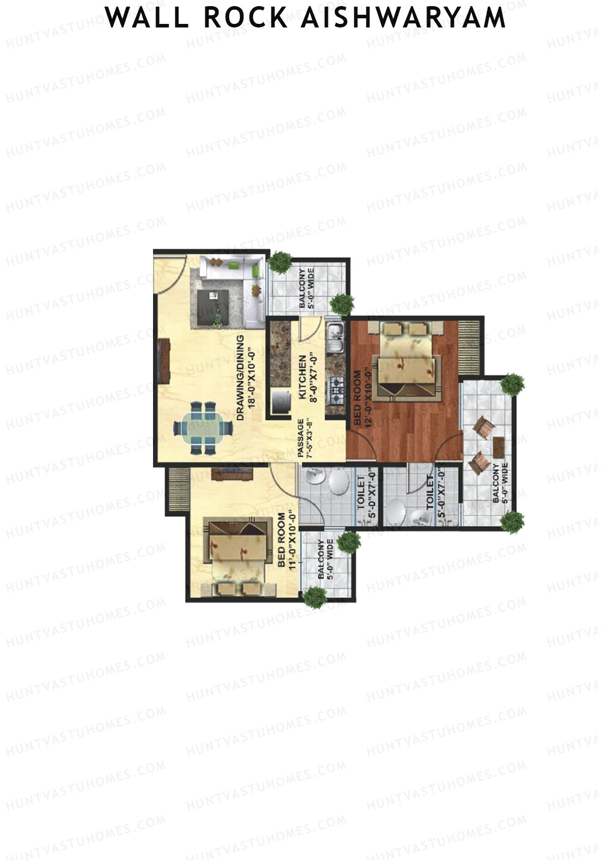 Wall Rock Aishwaryam Tower B Unit 5 Floor Plan