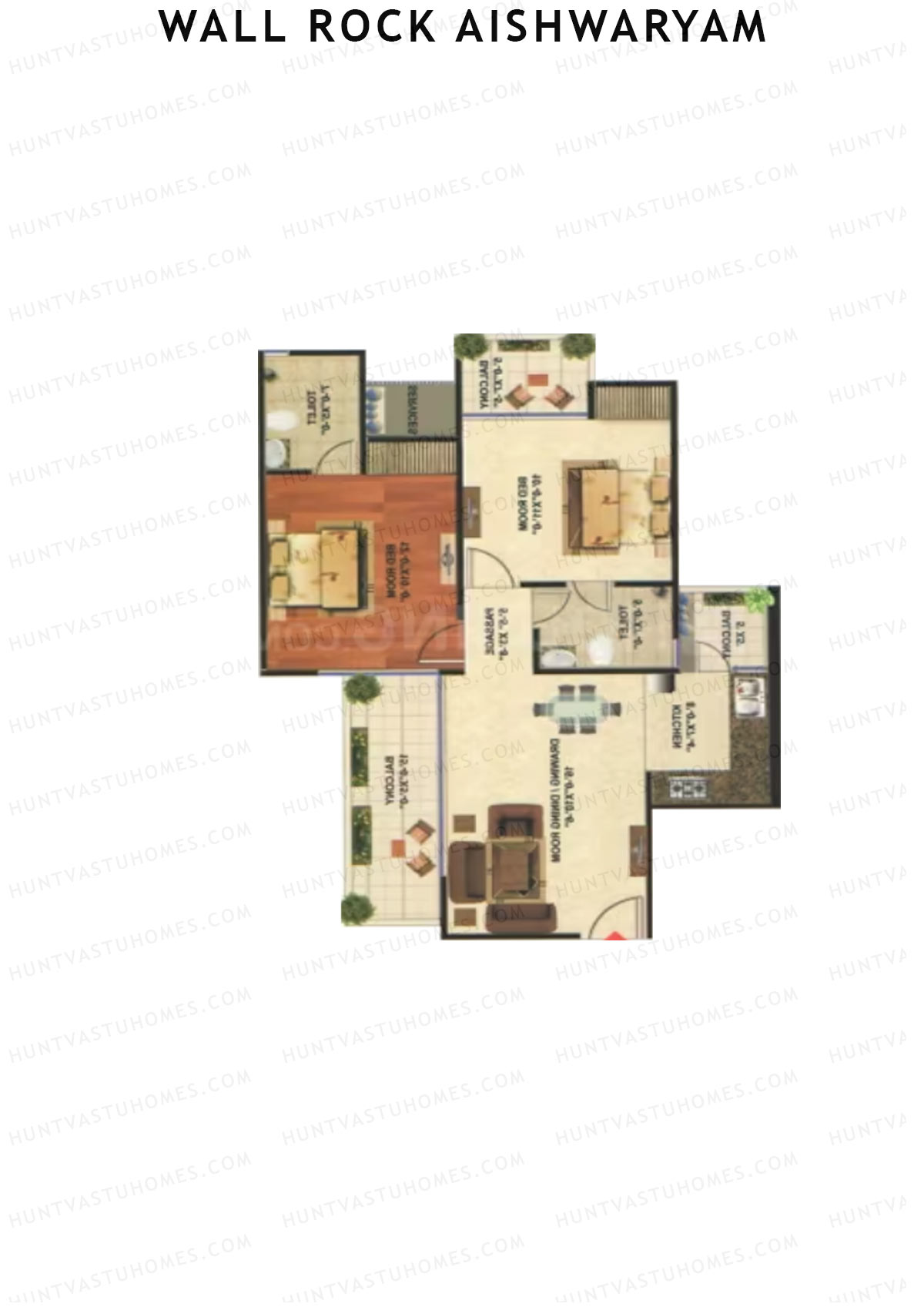 Wall Rock Aishwaryam Tower C Unit 3 Floor Plan