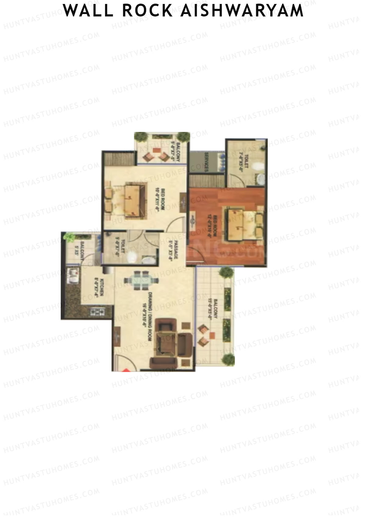 Wall Rock Aishwaryam Tower C Unit 4 Floor Plan