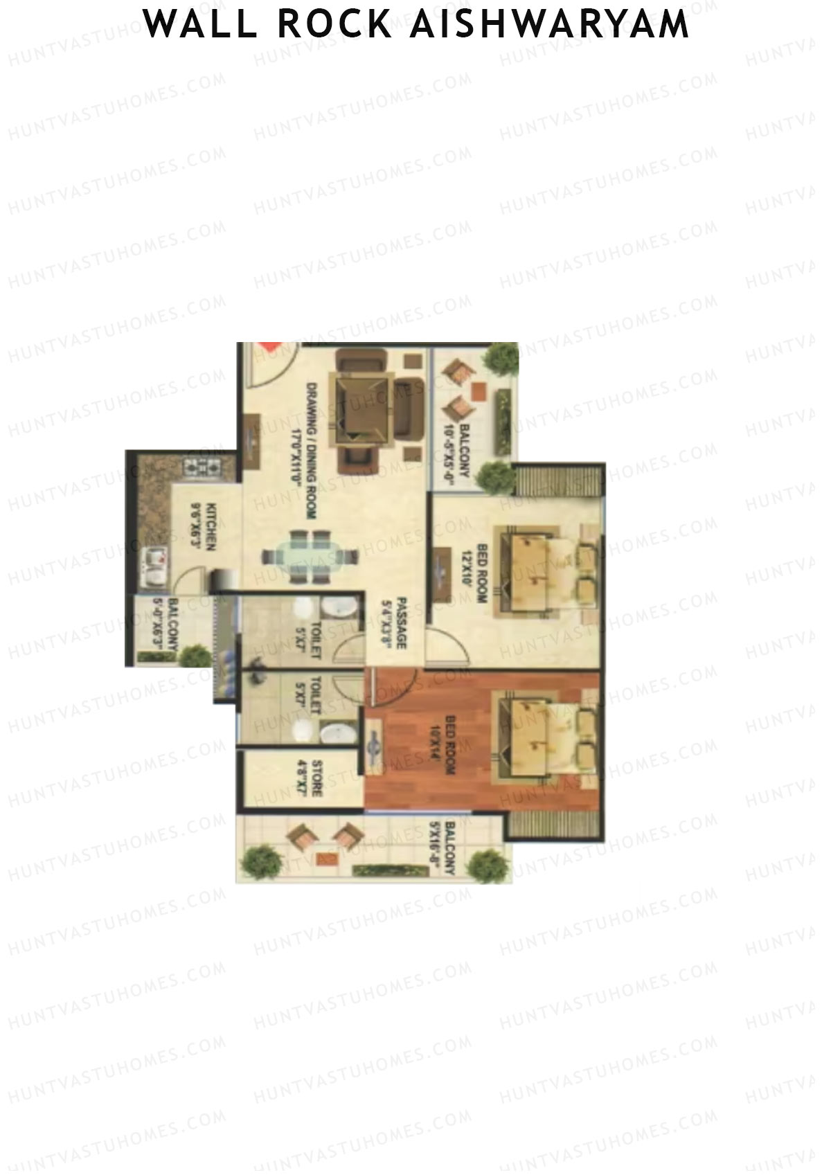 Wall Rock Aishwaryam Tower D Unit 1 Floor Plan