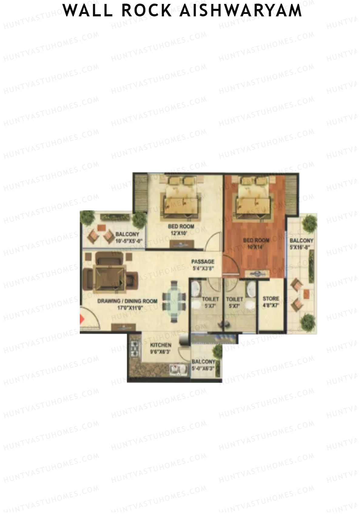 Wall Rock Aishwaryam Tower D Unit 4 Floor Plan