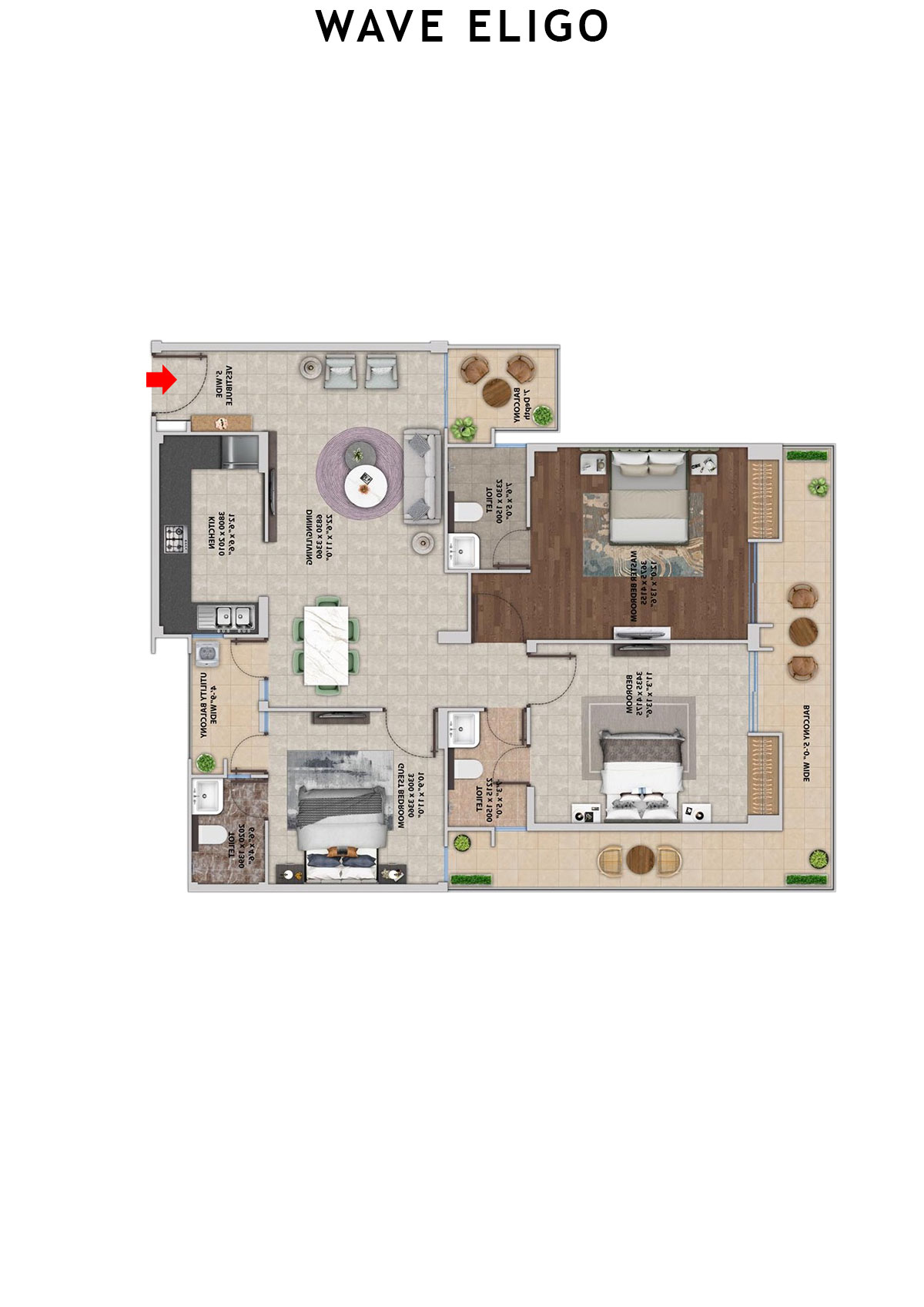 Wave Eligo Tower H1 Unit 4 Floor Plan