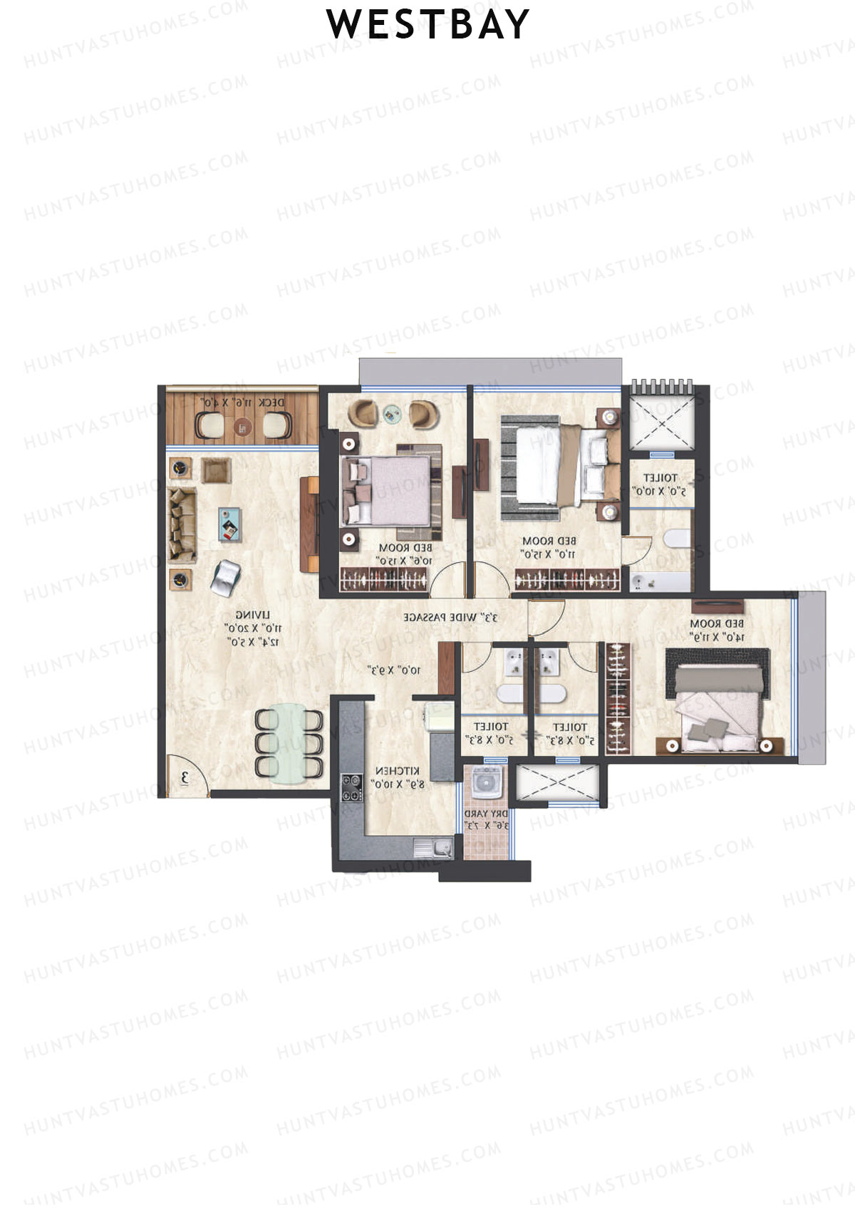 Westbay Tower A Unit 4 Floor Plan